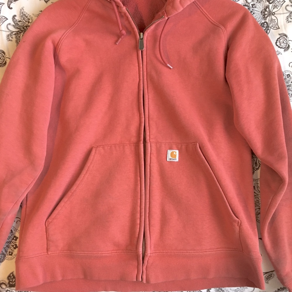 Carhartt Salmon Pink Zip up Hoodie